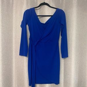 Medium Blue Tie Wrap Dress